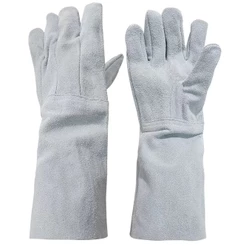 Luva de Raspa com Reforço Interno e Punho 15cm Alta Resistência e Proteção - Pro Euro