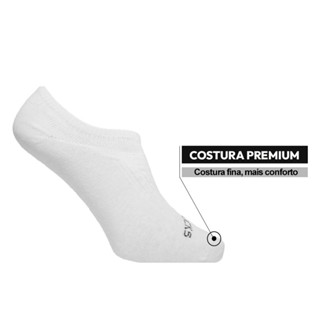 Kit 3 Pares Meia Invisivel Algodão Ted Socks 1300