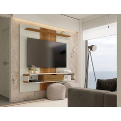Painel Sala para TV até 65 Polegadas Lisboa c/ Porta