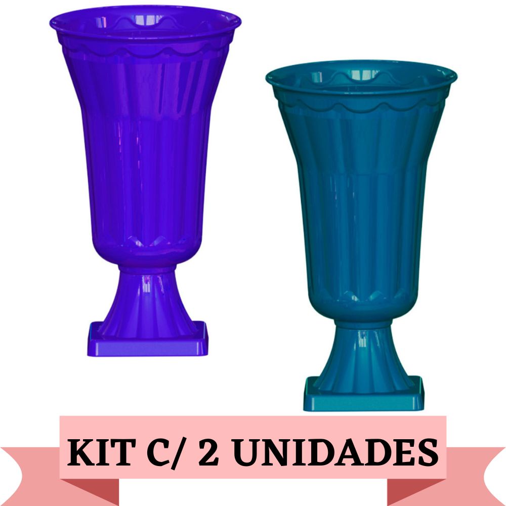 Kit Com 2 Unidades Vaso Grego Plus Várias Cores em Oferta na Shopee