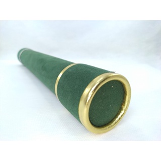 Canudo de formatura camurça verde musgo com dourado em Oferta na Shopee