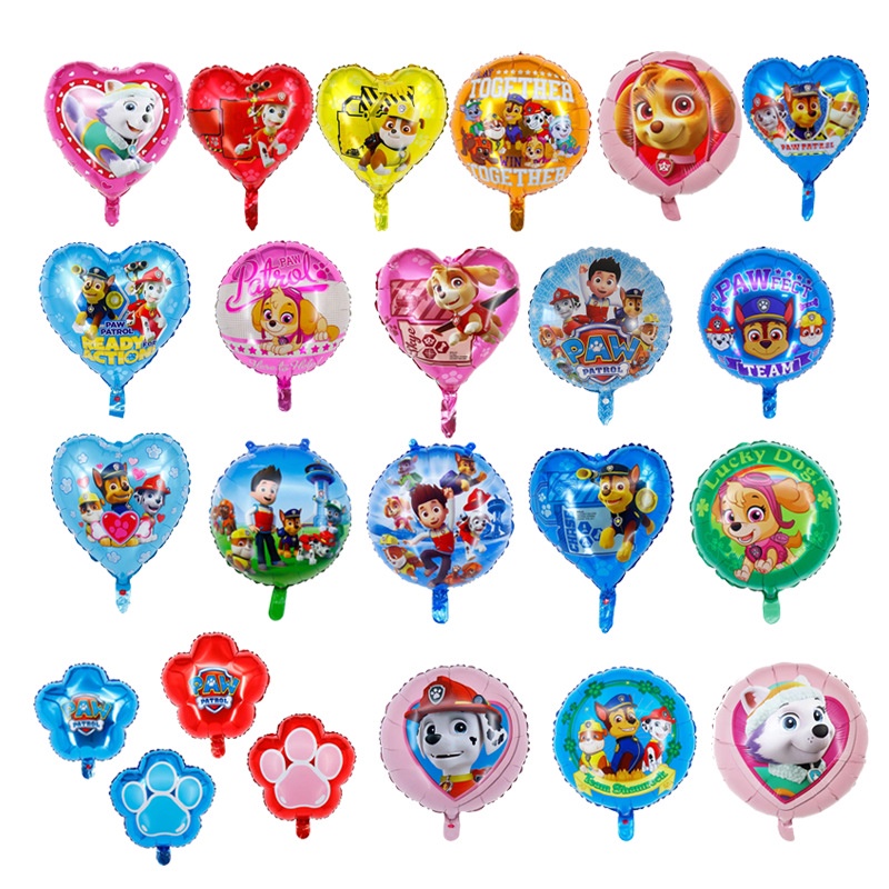 1 Peça 18 Polegada Pata Patrulha Balões De Folha Brinquedos Infantis Decoração De Aniversário Hélio Chá De Bebê Tema Fes