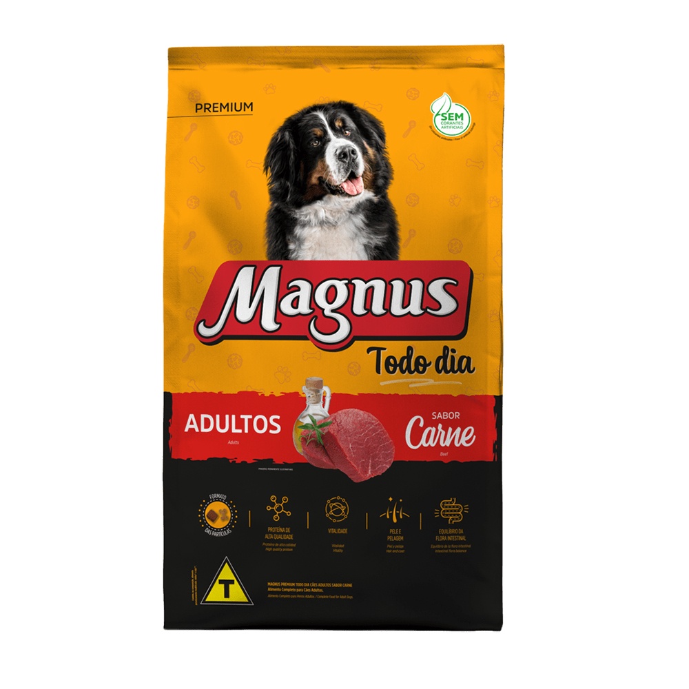 Ração Magnus Premium  Todo Dia Cães Adultos Carne - 20Kg em Oferta na Shopee