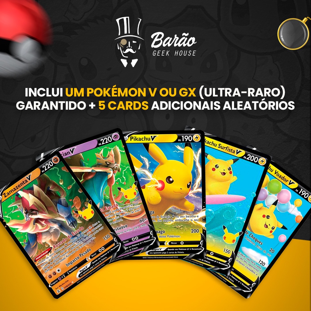 10 Cartas Pokemon V Ultra Rara Original Em Português Copag