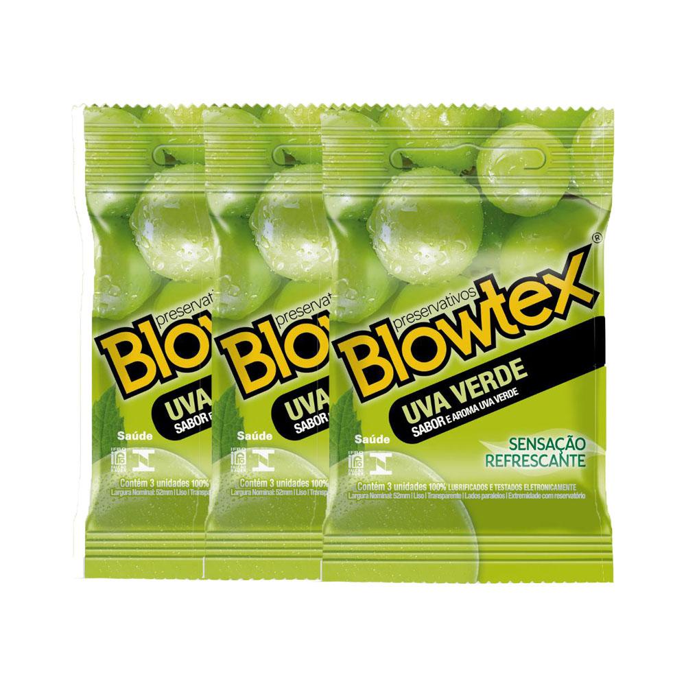 Kit 3 Preservativo Blowtex Uva Verde 3 unidades em Oferta na Shopee