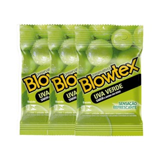 Kit 3 Preservativo Blowtex Uva Verde 3 unidades