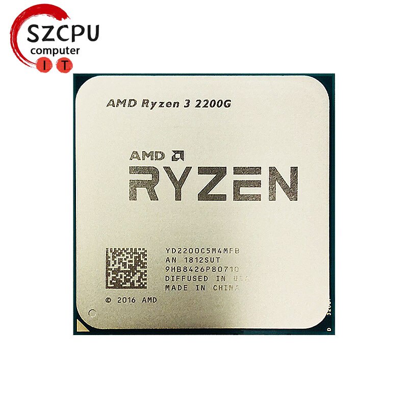 amd Em Estoque , Processador CPU quad-thread Dualyzen 3 2200g R3 2200g 3.5 GHz Zen 0.014 core yd2200c5m4mfb AM4 Socket