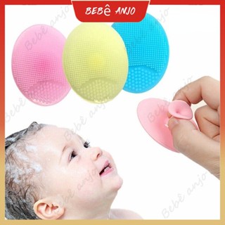 Escova de silicone para chuveiro de bebê para massagem, escova de shampoo para o couro cabeludo