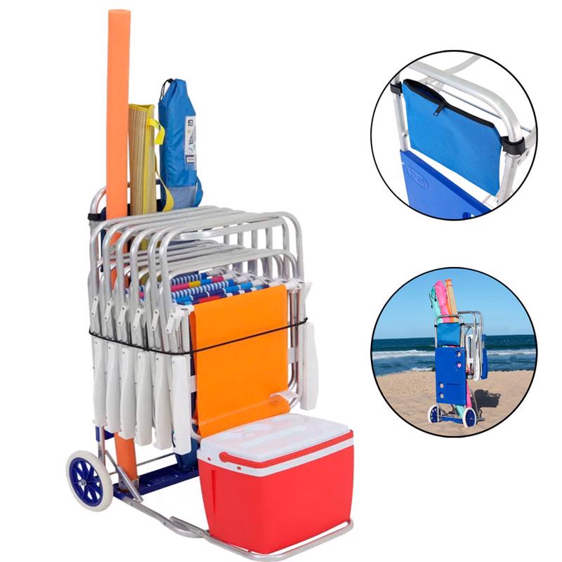 Carrinho Para Praia Mesa Alumínio 2 em 1 Com Avanço e Bolsa 704499 BELFIX - Home & Living