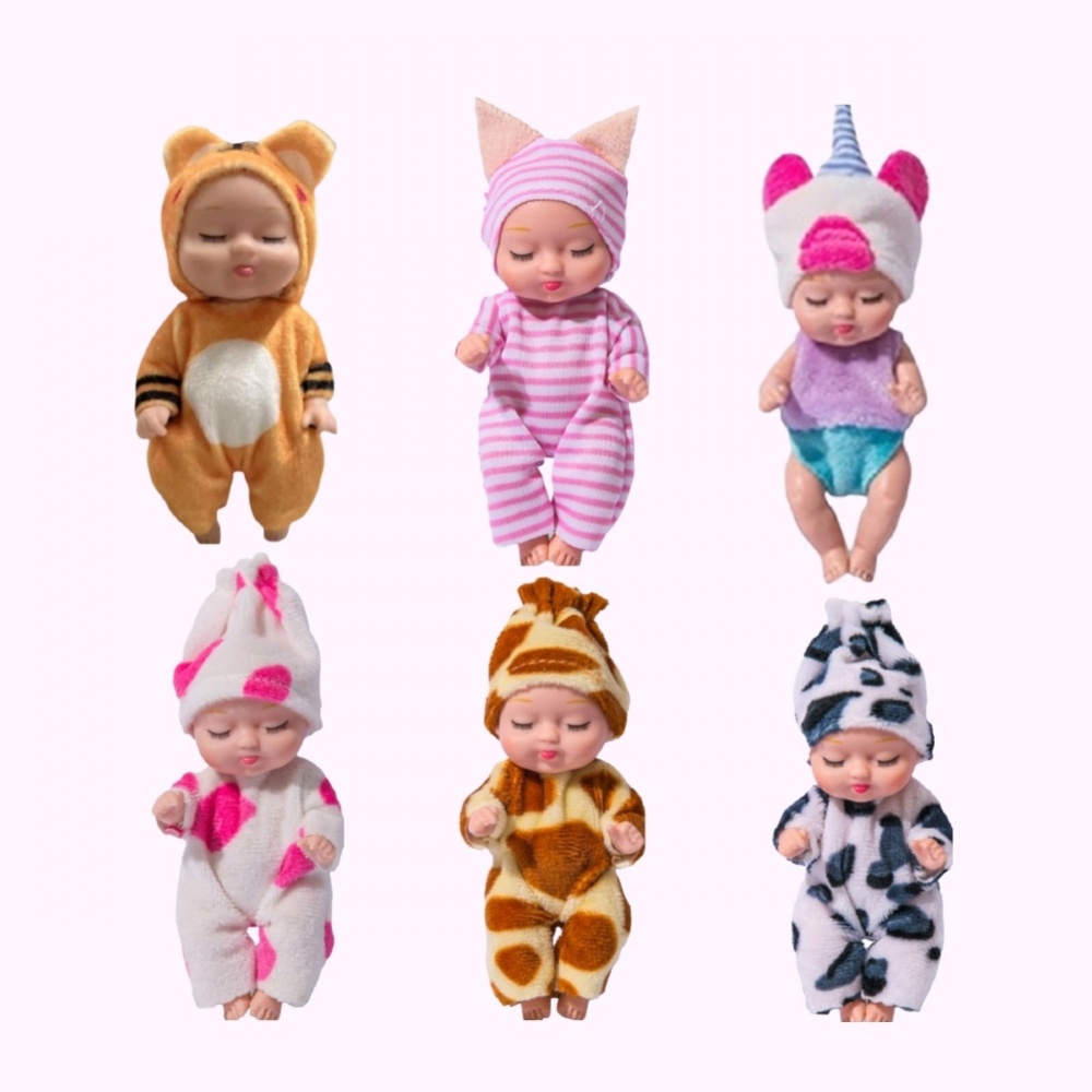 Boneca Mini Bebê Infantil Brinquedo Educativo Coleção Amor de Bichinhos ...