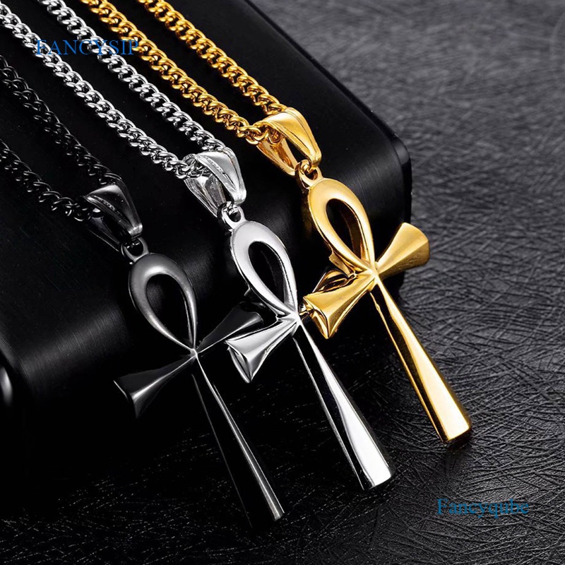 FANCYSIP Amuleto Pingente Egípcio Ankh Crucifixo Colares Pingentes Símbolo Da Vida De Cruz Jóias Presentes