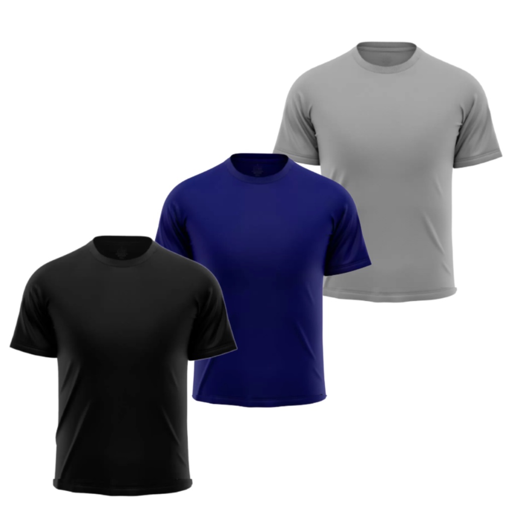 Kit 03 Camiseta Manga Curta Uv Treino Academia Proteção Solar Esporte Fitnes Premium em Oferta na Shopee