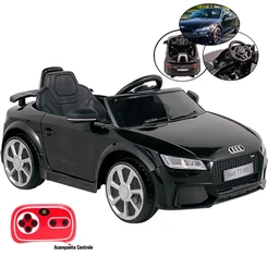 Carro Elétrico Infantil 12v Audi Tt Preto Com Controle Bel