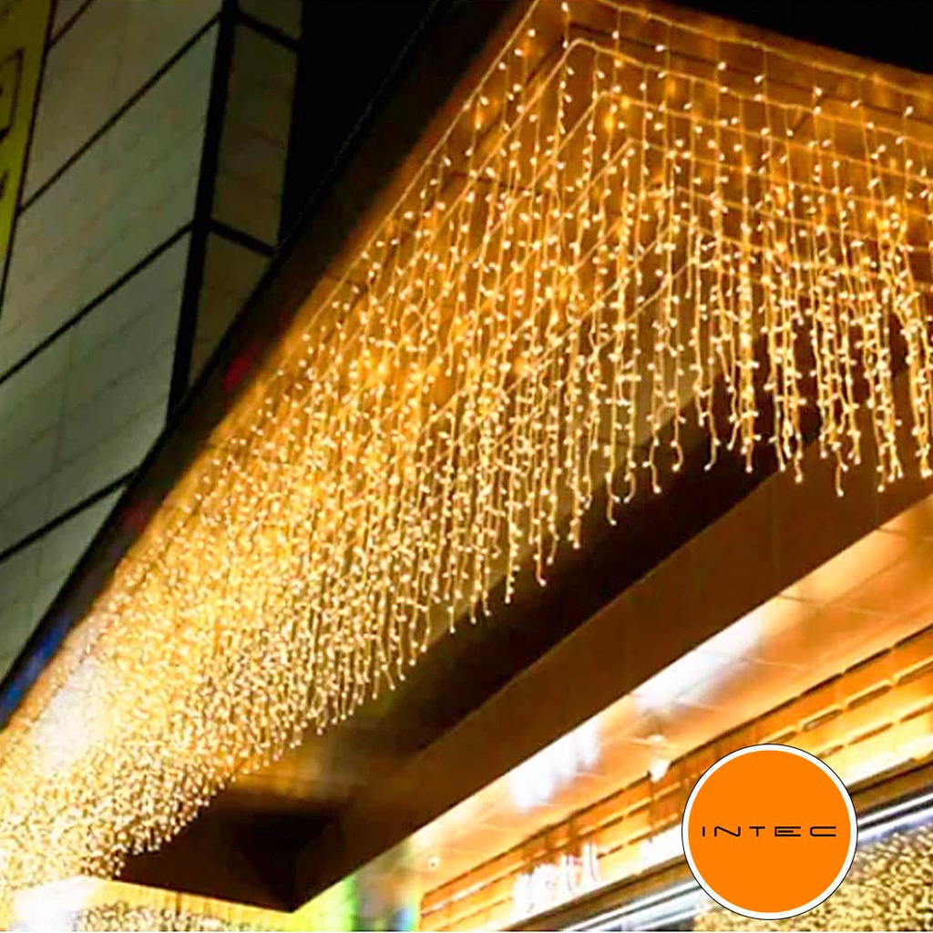 Cascata 200 Led's 220v/110v 8 Funções ou Fixo 5 M Natal para festas e decoração