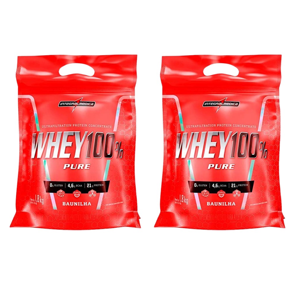 Kit 2x 100% Pure Whey Protein 900g Integralmedica