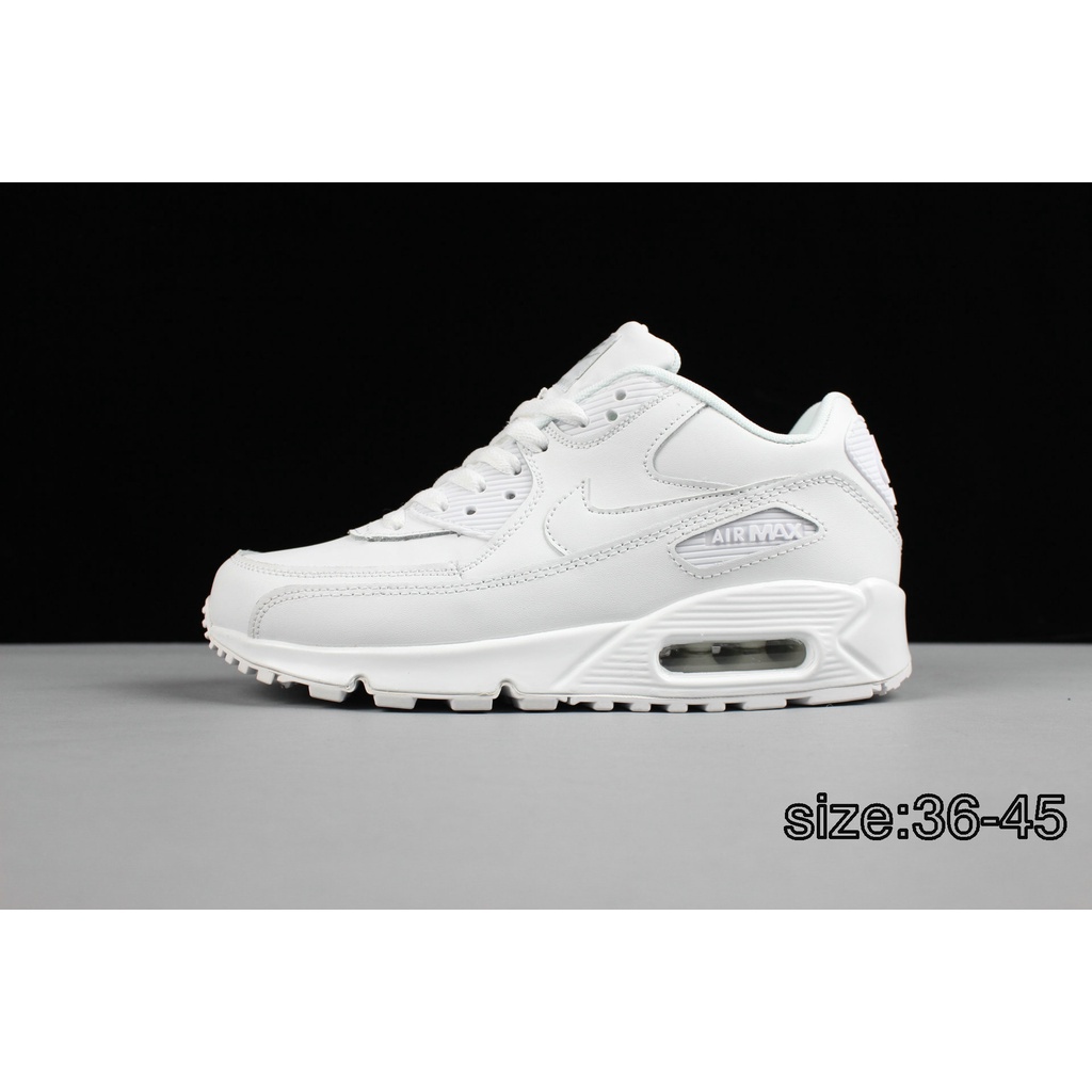 Nike Air Max 90 All Fashion Tênis De Couro Branco Confortável 36