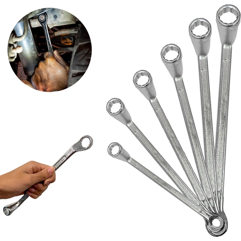 Kit jogo De Chaves Boca Estrela Aço Forjado 6 Peças 6 - 17mm Profissional Resistente - Home & Living