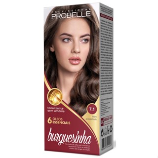 Tonalizante Burguesinha 50g 7.1 - Louro Médio Acinzentado Probelle probelle