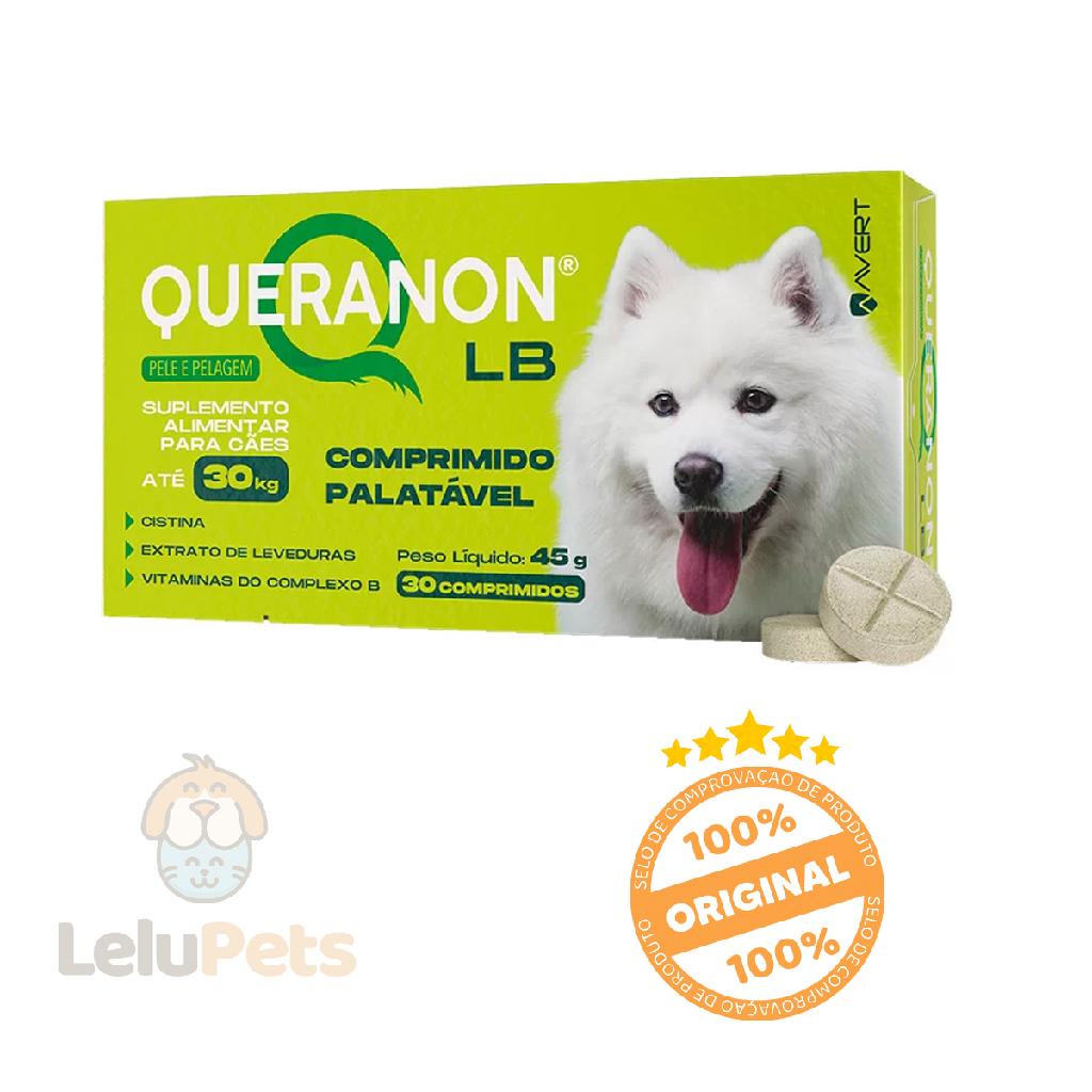 Queranon LB Avert 30 Comp Até 30kg Suplemento Pele e Pelagem
