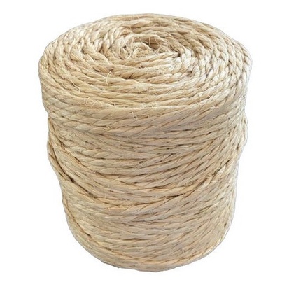 Corda de Sisal 6mm - 65 Mts Para Artesanato em Geral Arranhador de Gato Fio Sisal