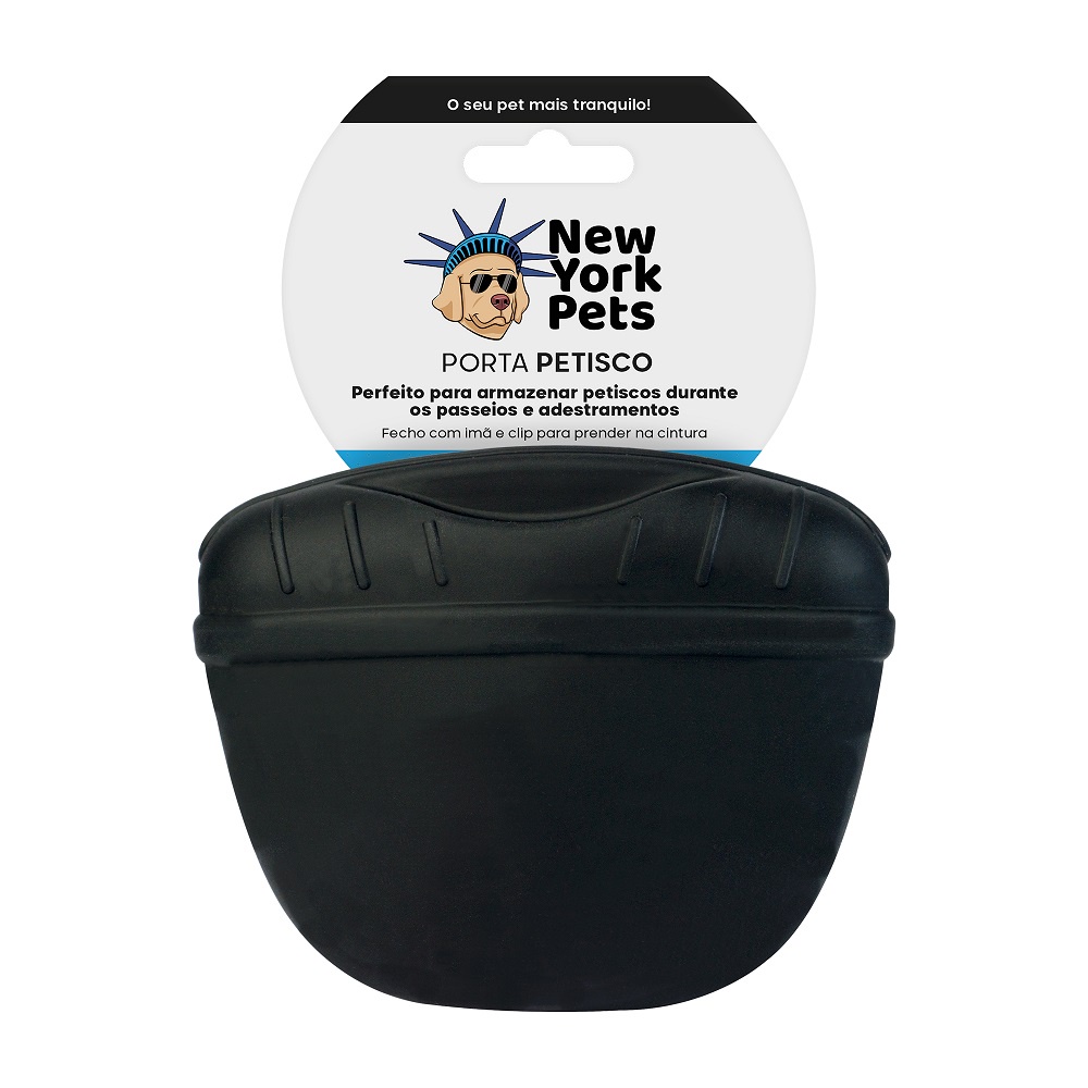 Porta Petisco para Adestramento silicone NYPets com suporte - Preto