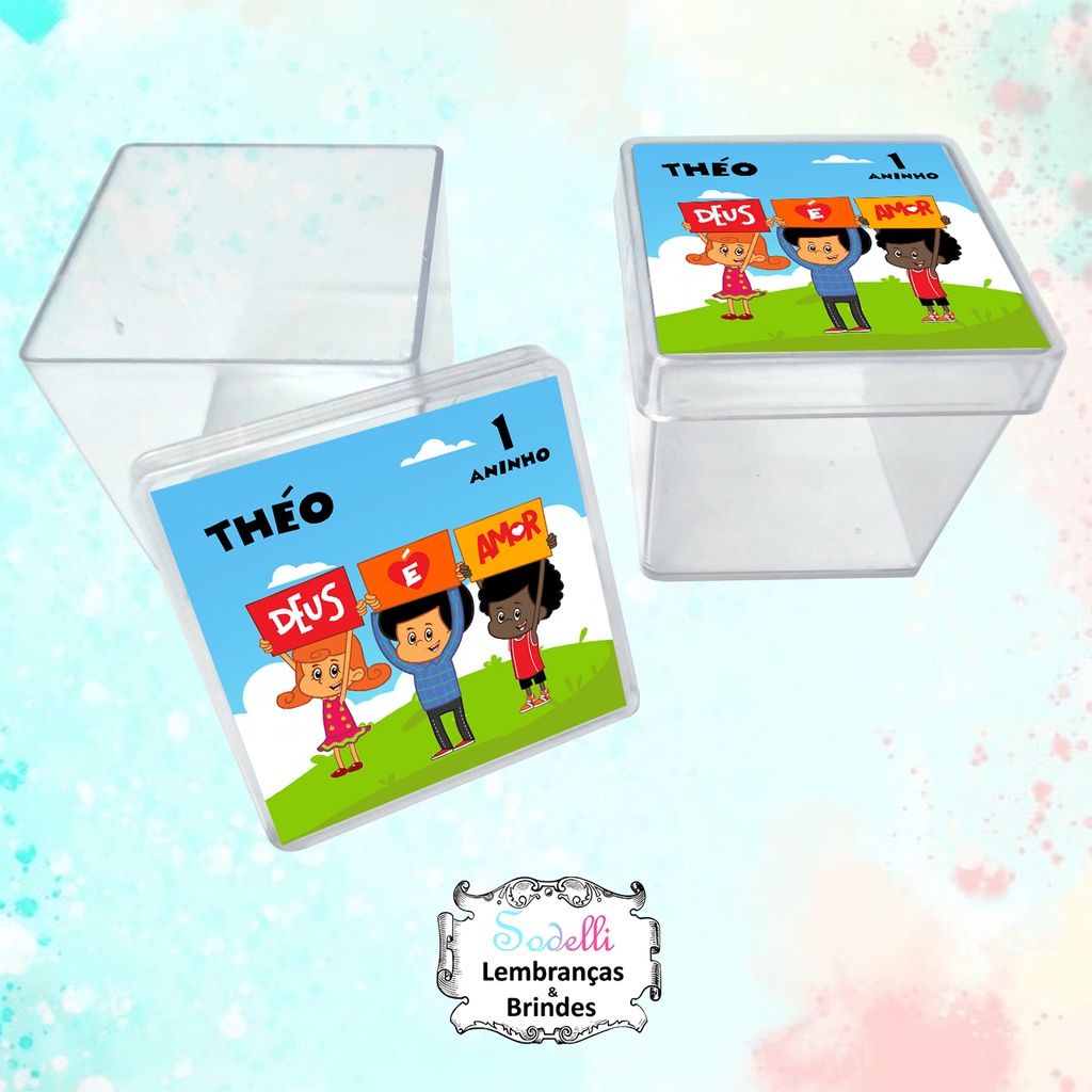 Lembrancinhas 3 Palavrinhas - 30 | 20 | 10 Caixinhas Acrílicas Personalizadas