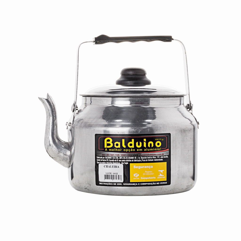CHALEIRA POLIDA 2,2LTS N.16 ALUMÍNIO BALDUINO