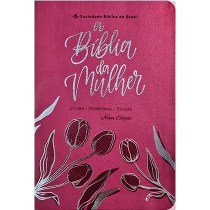A Bíblia da Mulher | Tamanho Grande | ARC | Capa Luxo Rosa em Oferta na Shopee