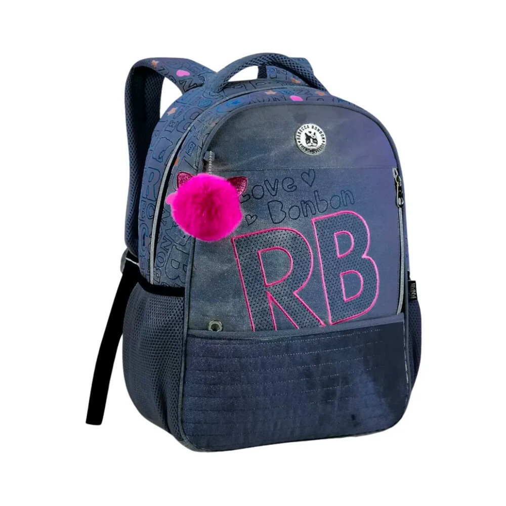 MOCHILA COSTAS JEANS - REBECCA BONBON | Shopee Brasil