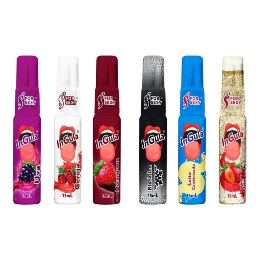 Kit 6 Geis Dessensibilizantes Ingula 15Ml - Sexo Oral Mais Profundo - Sabores Variados em Oferta na Shopee