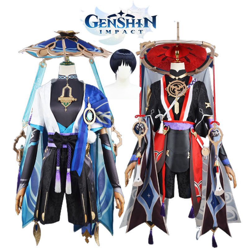 Genshin Impact Scaramouche Cosplay Outfit Jogo De Roupa Anime Fantasia  Festa De Carnaval Conjunto Completo - Escorrega o Preço