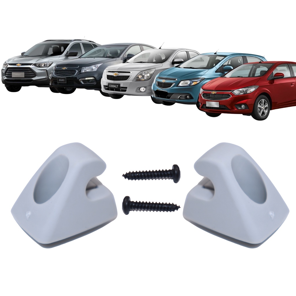 2 Suporte Quebra Sol Cobalt Cruze Onix Prisma Tracker Com Parafuso