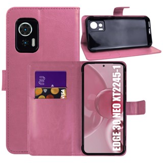 Capa Carteira Couro ROSE Compativel Moto Edge 30 Neo 6.3 XT2245 - Luiza Cell25