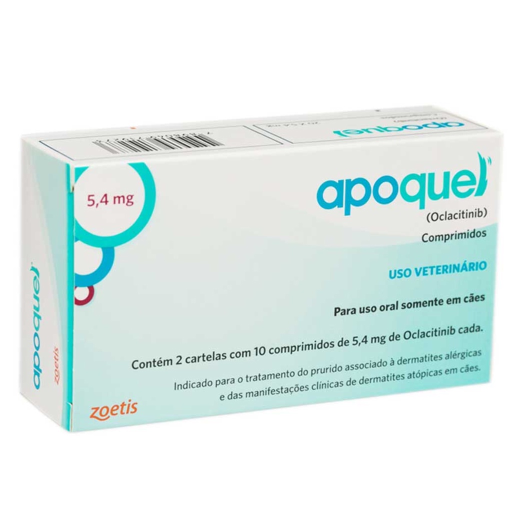Apoquel Dermatológico Anti Coceira Cães 5,4 Mg 20 Comp 5,4mg em Oferta na Shopee