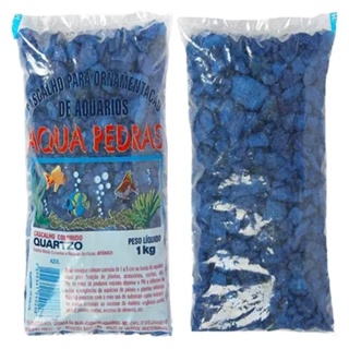 Aqua Pedras Substrato Inerte Quartzito Azul Escuro 1Kg em Oferta na Shopee