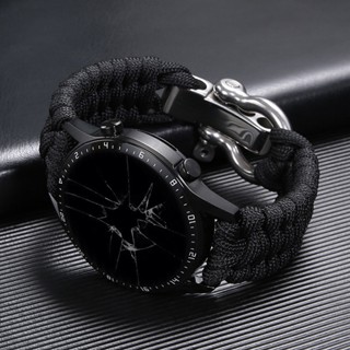 20mm 22mm Pulseira Trançada Para Relógio Galaxy 3/4/5 41/45mm 40/44mm 42/46mm Faixa H-uawei GT3 GT2e GT2e GT2 Nylon De Acessórios