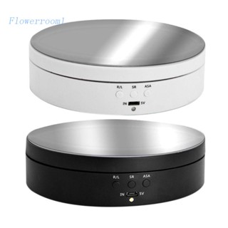 Flowerroom1 3 Velocidades Expositor Elétrico Rotativo Stand Espelho De Mesa Giratória Suporte De Jóias USB Power