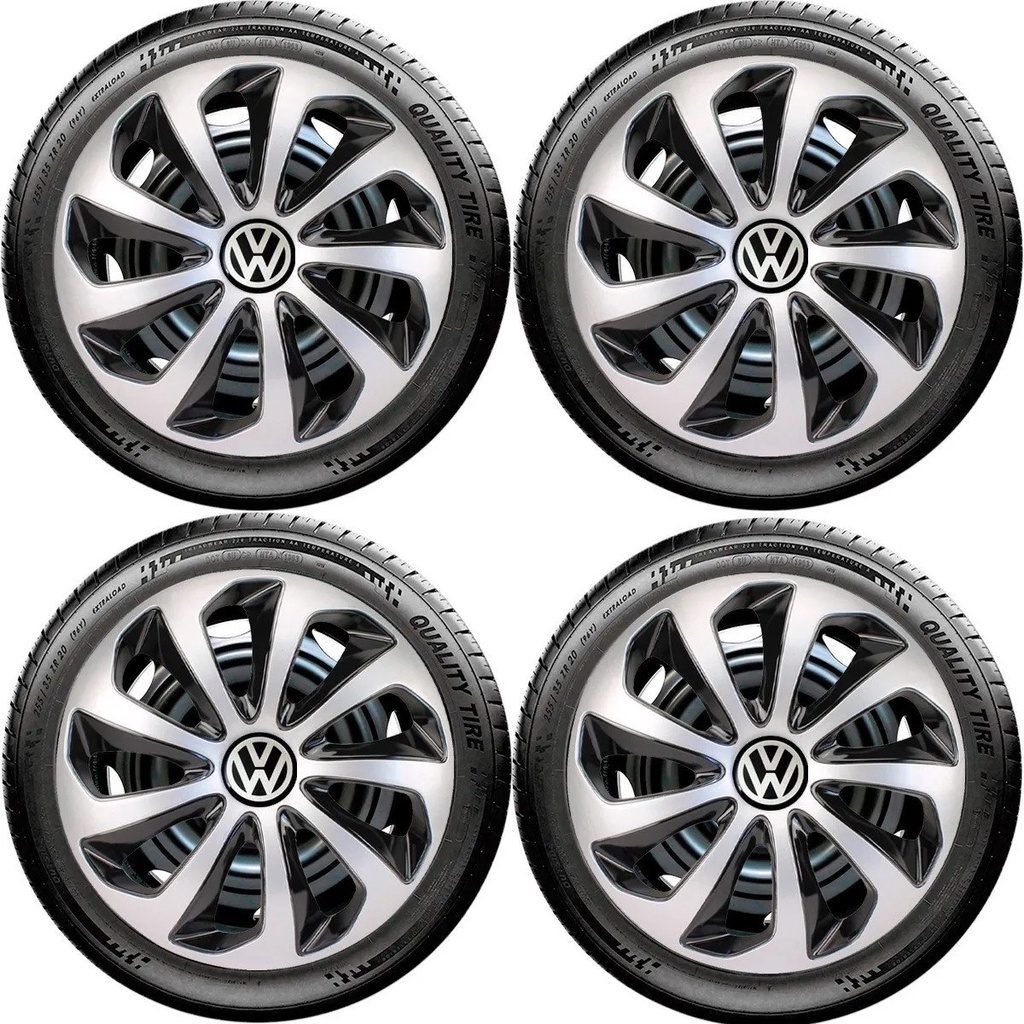 Jogo Conjunto 4 Calotas Aro 13 Volkswagen Gol Voyage Polo Golf Parati Virtus