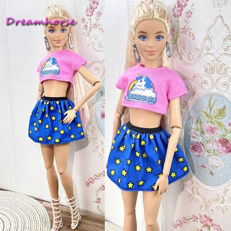 Kit Roupa C/ Vestido Em Couro Para Boneca Barbie 4 Pçs
