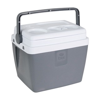 Caixa Térmica Cooler 12 Litros Cinza E Branco 15 Latas Pequena E Compacta Praia Piscina Marca Bel