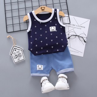 Roupas De Bebê Recém-Nascido Estampa Roupa Menino Verão 2021 Baby Girl 2 Peças Traje Urso Top + Conjunto Curto Para Meninos De Algodão