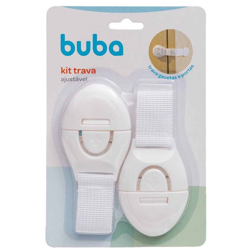 Kit 2 Travas Ajustáveis Para Porta e Gaveta Buba - 14986 em Oferta na Shopee