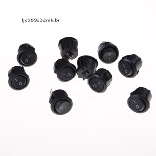 [MYBR] 10pçs 16mm Interruptores De Balancim De Barco Redondo Pequeno De 2 Pinos ON-OFF Rocker Switch [WELL]
