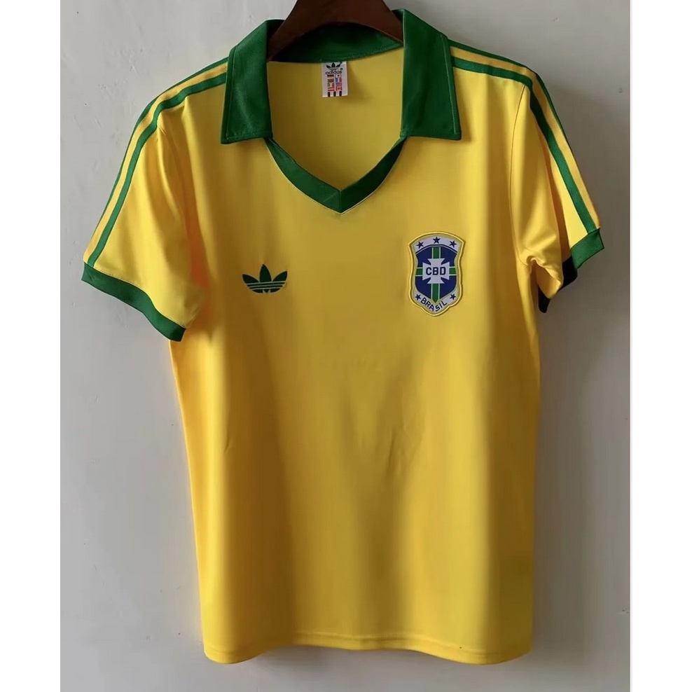 1978 Brasil PELE Retro Futebol Jersey TOP Qualidade