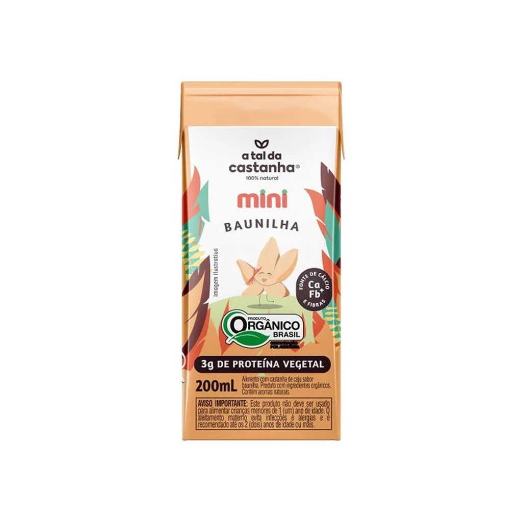 Castanha de Caju com Baunilha Mini Orgânico 200ml - A Tal da Castanha Castanha de Caju com Baunilha Mini Orgânico 200ml - A Tal da Castanha