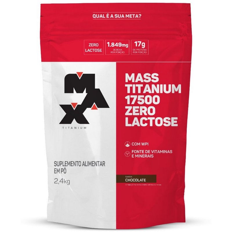 Mass Titanium Hipercalorico Zero Lactose 2,4kg - Max Titanium