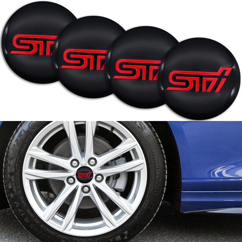 4 Pçs 56mm Tampa Central Da Roda Adesivos Jantes De Carro Calotas Capa Emblema Para Subaru Impreza Legado WRX STI BRZ Fo