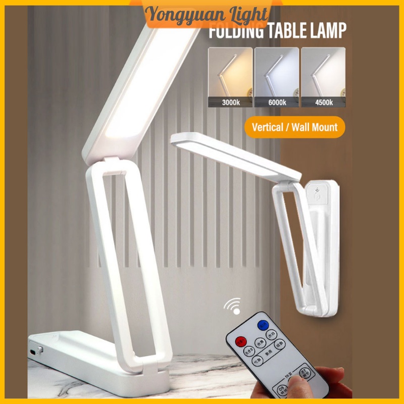 Luminária De Leitura LED Dobrável Toque Com Controle Remoto Lâmpada De
