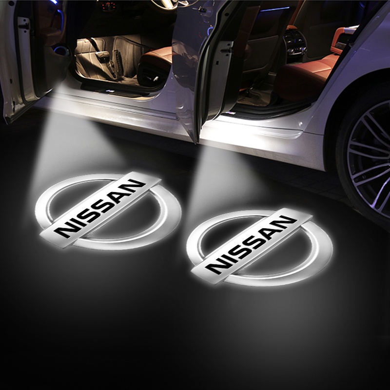 (Pronta Entrega) 1 Pcs Carro Porta Bem-Vindo Luz LED Emblema Projeção Da Luzes Do Sensor Lâmpadas Para Nissan Tiida Nismo Teana Horizon Juke Almera X-trail Qashqai Auto Acessórios