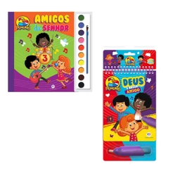 Kit livros Colorindo com Água 3 Palavrinhas